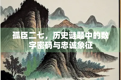 孤臣二七，历史谜题中的数字密码与忠诚象征