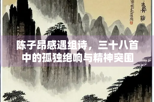 陈子昂感遇组诗，三十八首中的孤独绝响与精神突围