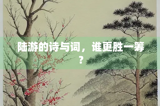陆游的诗与词，谁更胜一筹？