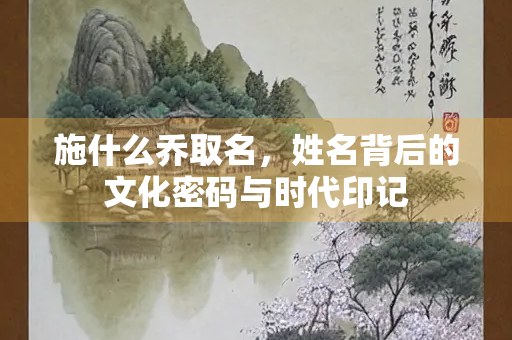 施什么乔取名，姓名背后的文化密码与时代印记