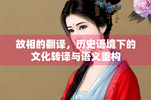 故相的翻译，历史语境下的文化转译与语义重构