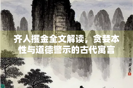 齐人攫金全文解读，贪婪本性与道德警示的古代寓言