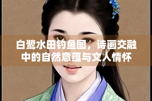 白鹭水田钓鱼图，诗画交融中的自然意蕴与文人情怀