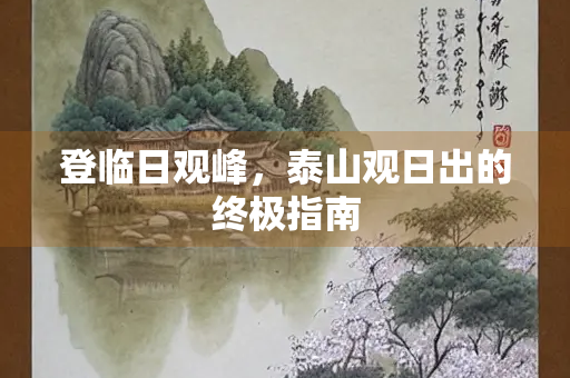 登临日观峰，泰山观日出的终极指南