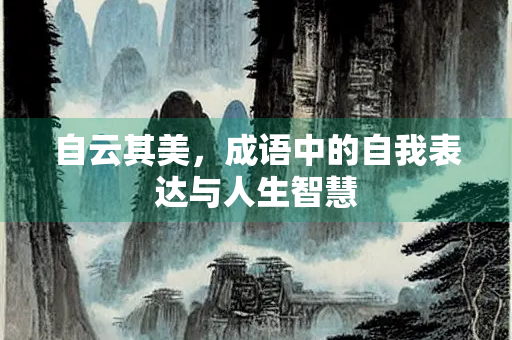 自云其美，成语中的自我表达与人生智慧