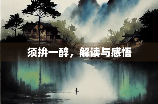 须拚一醉，解读与感悟