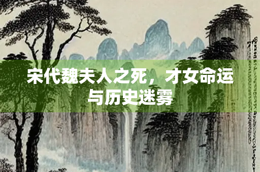 宋代魏夫人之死，才女命运与历史迷雾