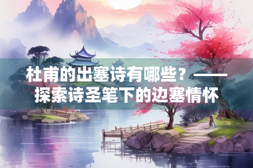 杜甫的出塞诗有哪些？——探索诗圣笔下的边塞情怀
