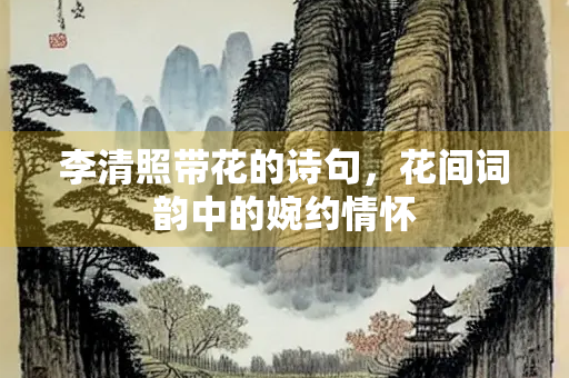 李清照带花的诗句，花间词韵中的婉约情怀