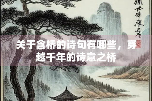 关于含桥的诗句有哪些，穿越千年的诗意之桥
