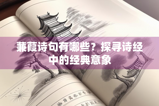 蒹葭诗句有哪些？探寻诗经中的经典意象