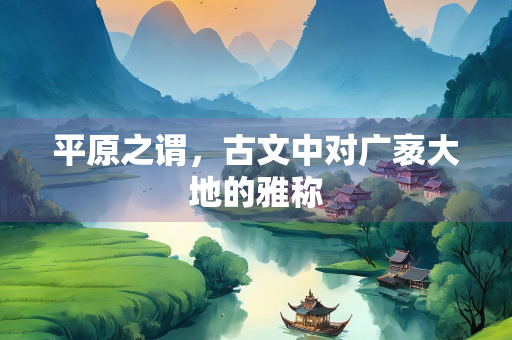 平原之谓，古文中对广袤大地的雅称