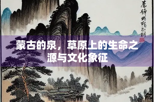 蒙古的泉，草原上的生命之源与文化象征
