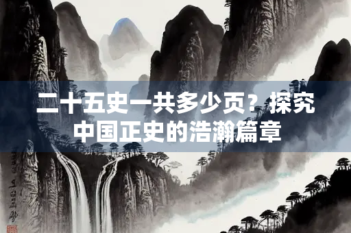 二十五史一共多少页？探究中国正史的浩瀚篇章