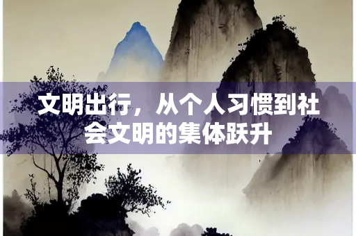 文明出行，从个人习惯到社会文明的集体跃升