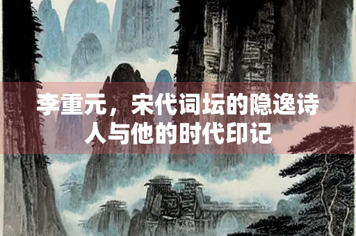 李重元，宋代词坛的隐逸诗人与他的时代印记
