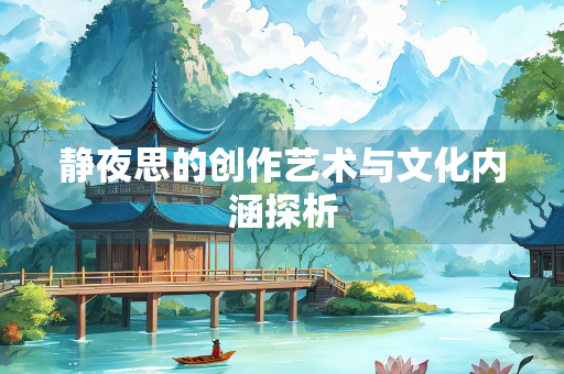 静夜思的创作艺术与文化内涵探析