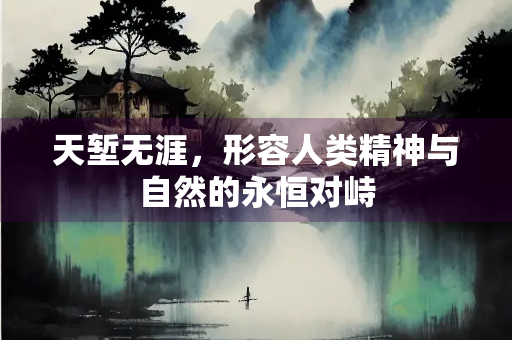天堑无涯，形容人类精神与自然的永恒对峙