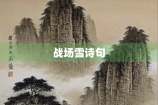战场雪诗句