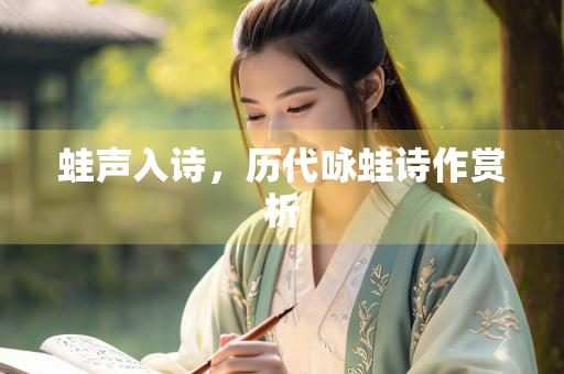 蛙声入诗，历代咏蛙诗作赏析