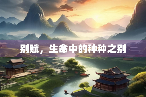 别赋，生命中的种种之别