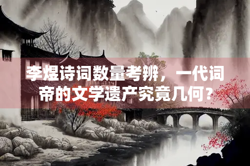 李煜诗词数量考辨，一代词帝的文学遗产究竟几何？