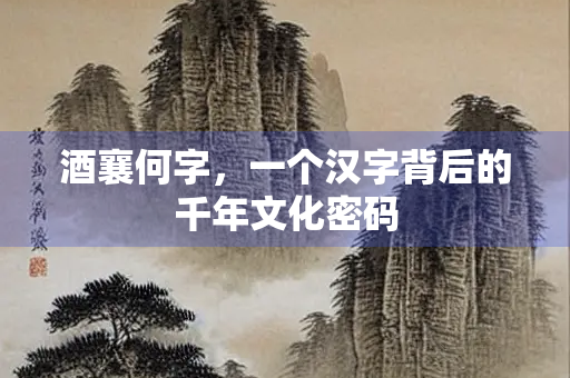 酒襄何字，一个汉字背后的千年文化密码