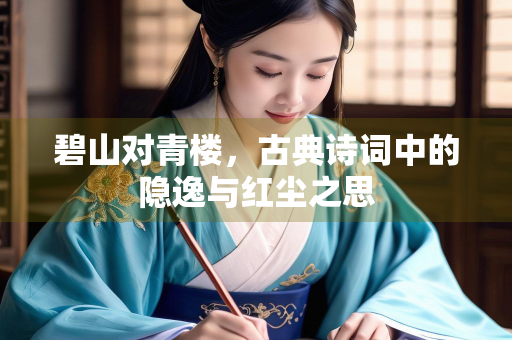 碧山对青楼，古典诗词中的隐逸与红尘之思