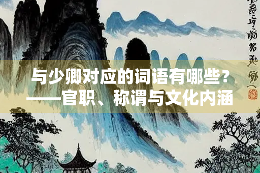 与少卿对应的词语有哪些？——官职、称谓与文化内涵探析