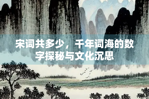 宋词共多少，千年词海的数字探秘与文化沉思