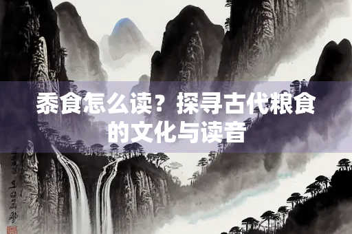 黍食怎么读？探寻古代粮食的文化与读音