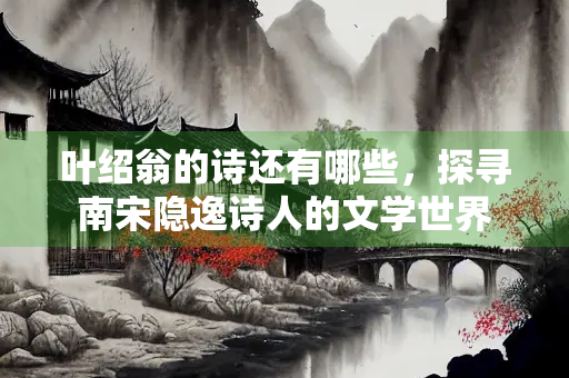 叶绍翁的诗还有哪些，探寻南宋隐逸诗人的文学世界