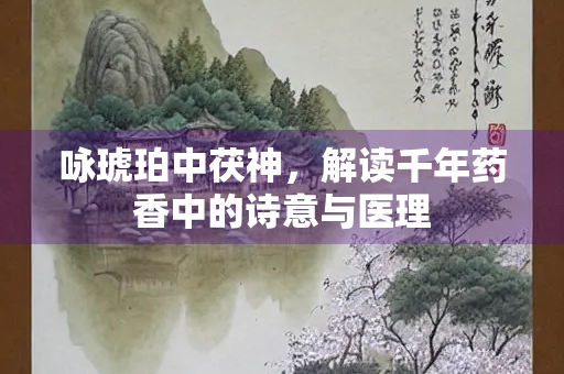 咏琥珀中茯神，解读千年药香中的诗意与医理