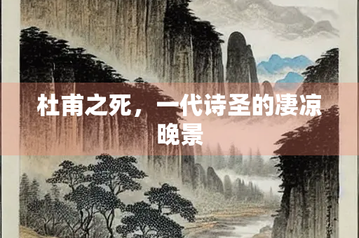 杜甫之死，一代诗圣的凄凉晚景