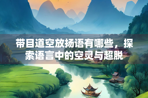 带目道空放扬语有哪些，探索语言中的空灵与超脱