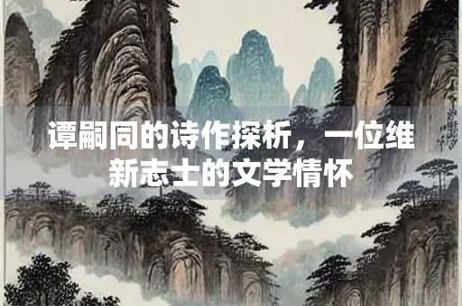 谭嗣同的诗作探析，一位维新志士的文学情怀