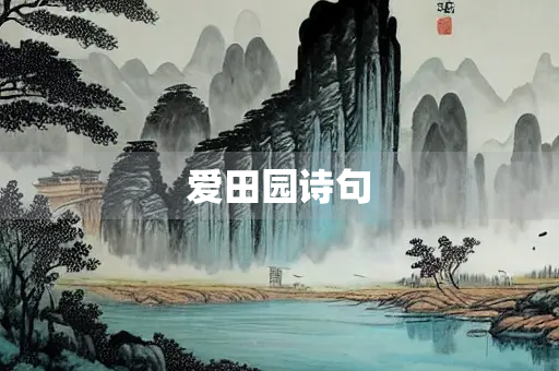 爱田园诗句