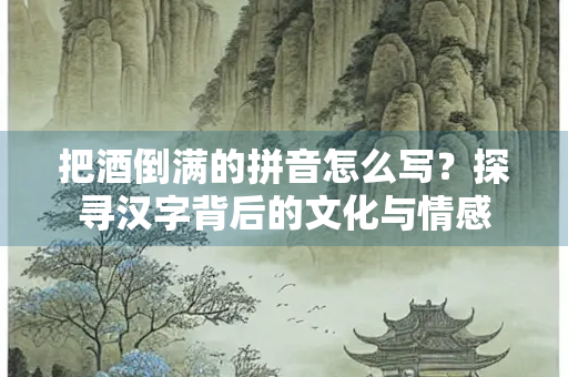 把酒倒满的拼音怎么写？探寻汉字背后的文化与情感