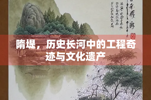隋堤，历史长河中的工程奇迹与文化遗产
