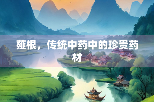 薤根，传统中药中的珍贵药材