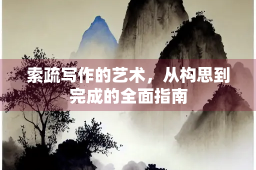 索疏写作的艺术，从构思到完成的全面指南