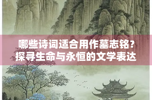 哪些诗词适合用作墓志铭？探寻生命与永恒的文学表达