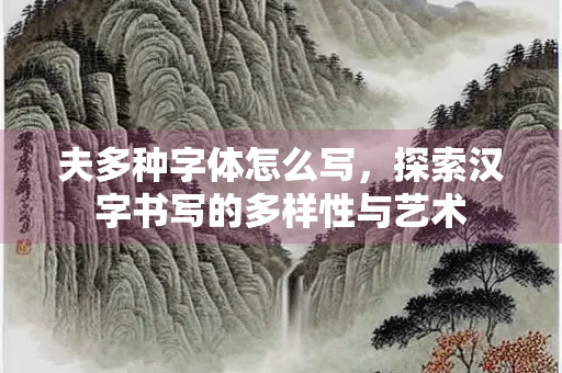 夫多种字体怎么写，探索汉字书写的多样性与艺术