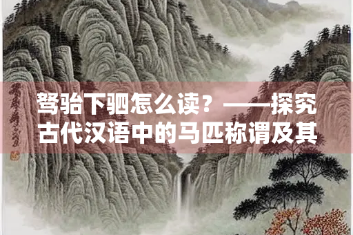 驽骀下驷怎么读？——探究古代汉语中的马匹称谓及其文化内涵