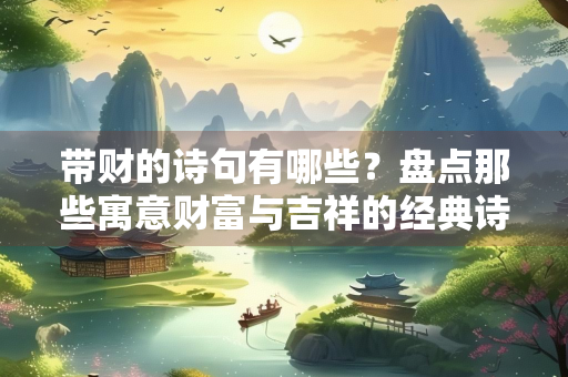 带财的诗句有哪些？盘点那些寓意财富与吉祥的经典诗句