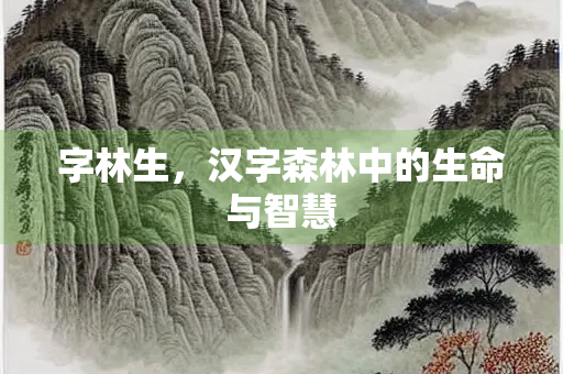 字林生，汉字森林中的生命与智慧