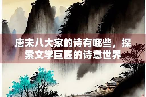 唐宋八大家的诗有哪些，探索文学巨匠的诗意世界