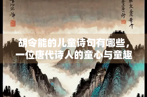 胡令能的儿童诗句有哪些，一位唐代诗人的童心与童趣