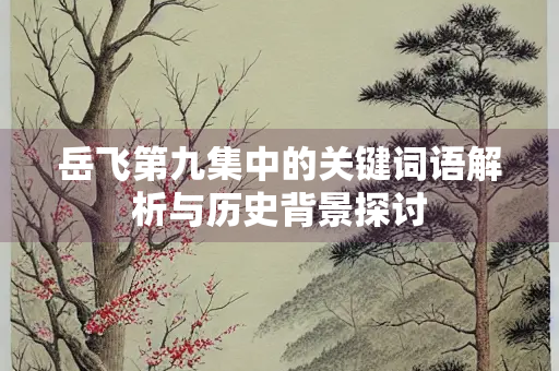 岳飞第九集中的关键词语解析与历史背景探讨