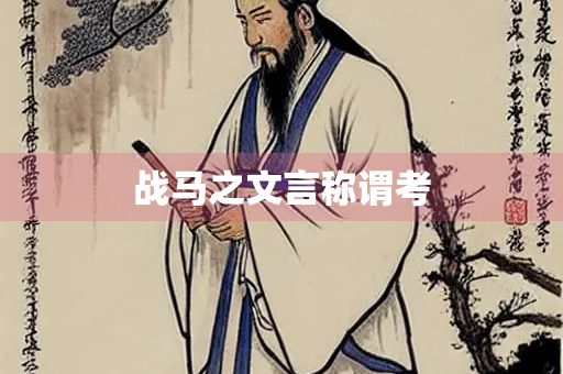 战马之文言称谓考